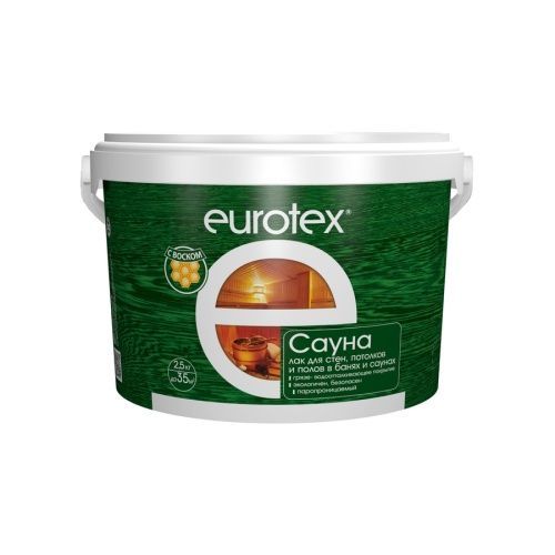 Пропитка для стен EUROTEX-САУНА 2,5л
