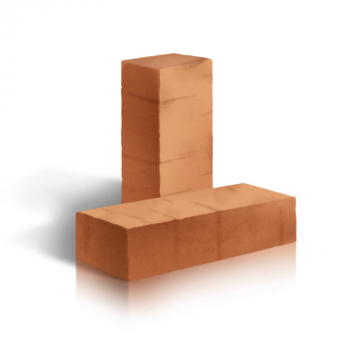 Кирпич рядовой полнотелый 1NF М-250 (300 штук в поддоне) ЛСР