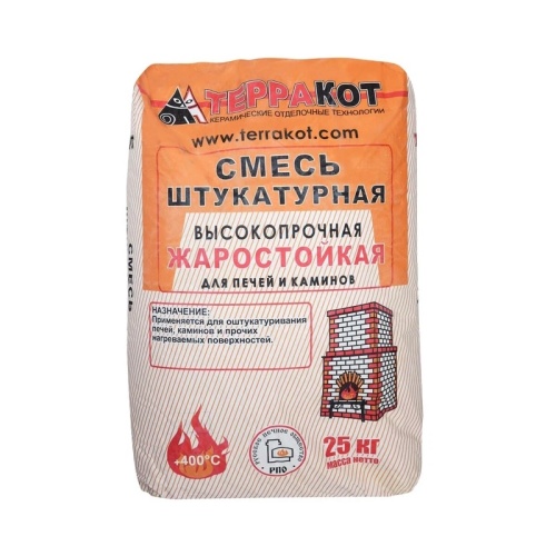 Терракот Смесь штукатурная жаростойкая 25 кг
