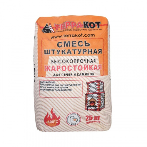 Терракот Смесь штукатурная жаростойкая 25 кг
