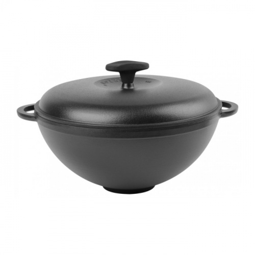 Кастрюля чугун WOK 8л чуг/кр (СИТОН)