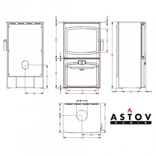 Печь-камин ASTOV Алиса 920