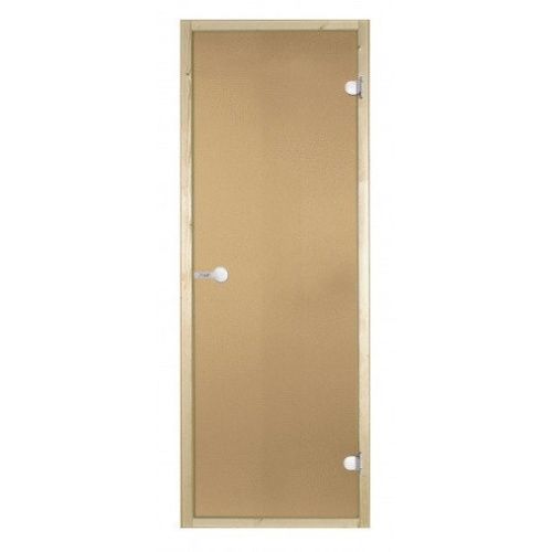 Стеклянная дверь для сауны Harvia 9/21, коробка сосна, бронза