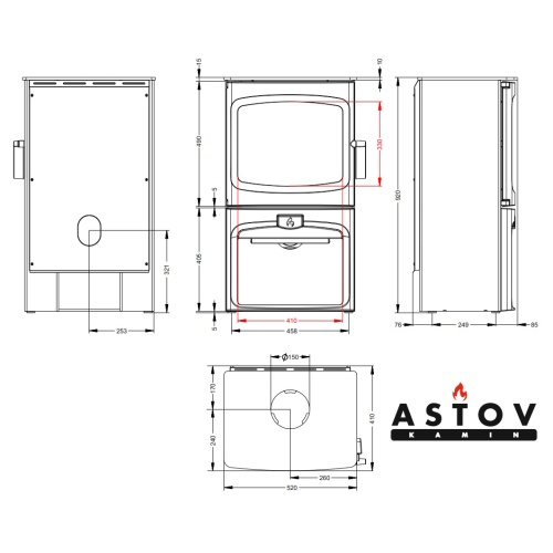 Печь-камин ASTOV Алиса 920
