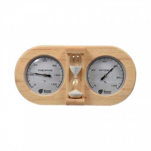 Термогигрометр c песочными часами Банные Штучки