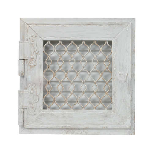 Вентиляционная решетка Kratki Ретро белая одинарная 17