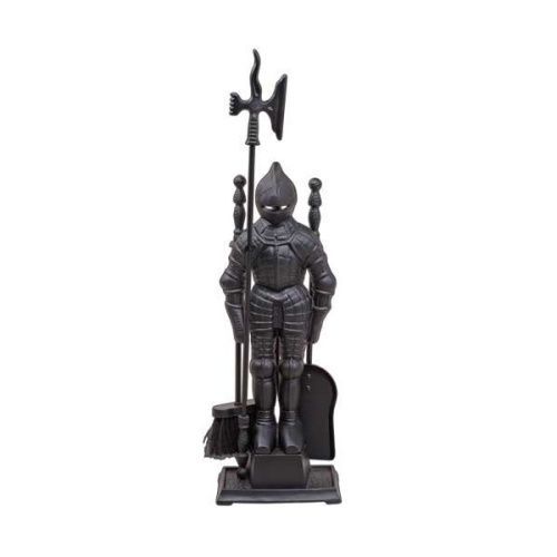Набор каминный LK D50011BK Рыцарь черный (4 предмета, 79 см, на подставке)