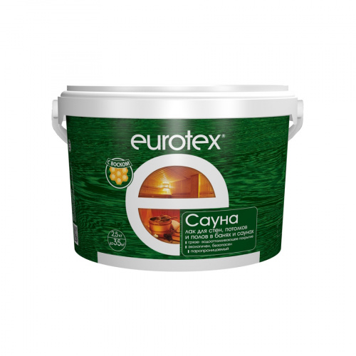 Пропитка для стен EUROTEX-САУНА 2,5л