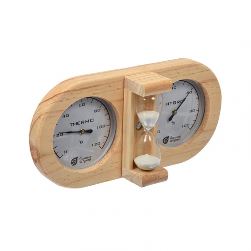 Термогигрометр c песочными часами Банные Штучки