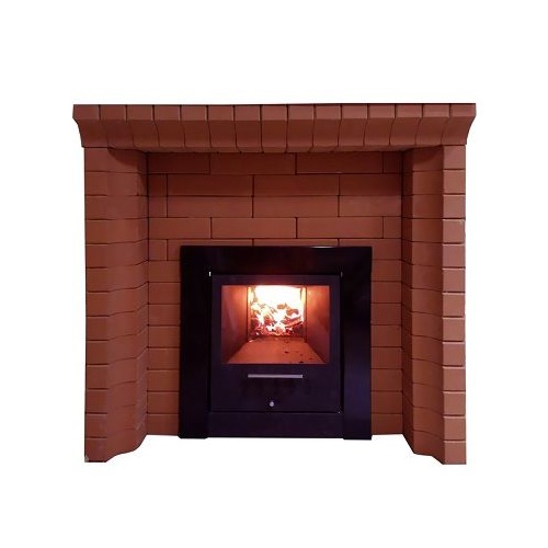 Портал банной печи КДМ универсальный из фигурного красного кирпича 