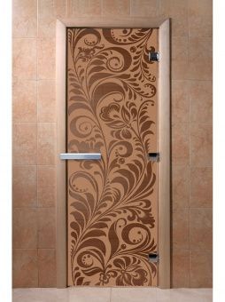 Дверь Doorwood Luxury Золотая Хохлома 190x70 Бронза